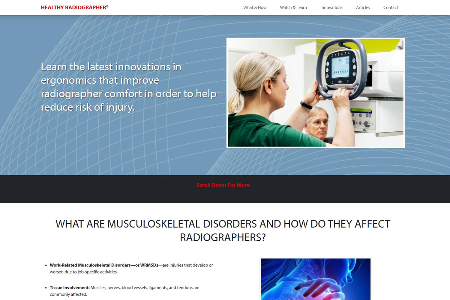 Healthy Radiographer Website