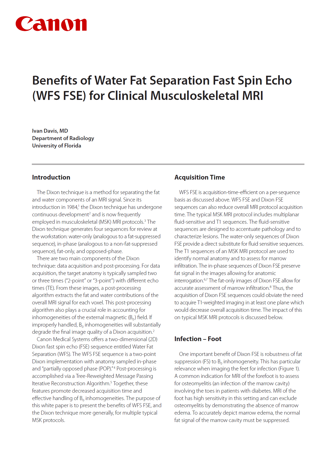 MR Benefits of Water Fat Separation Fast Spin Echo White Paper