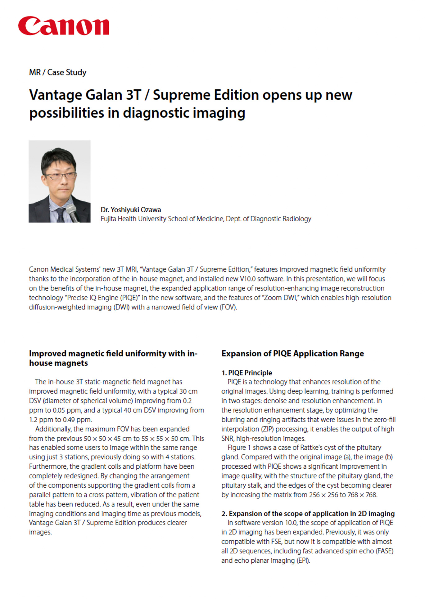 Vantage Galan 3T / Supreme Edition opens up new possibilities in diagnostic imaging Thumbnail