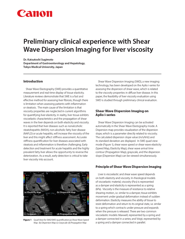 Preliminary clinical experience with Shear Wave Dispersion Imaging for liver viscosity